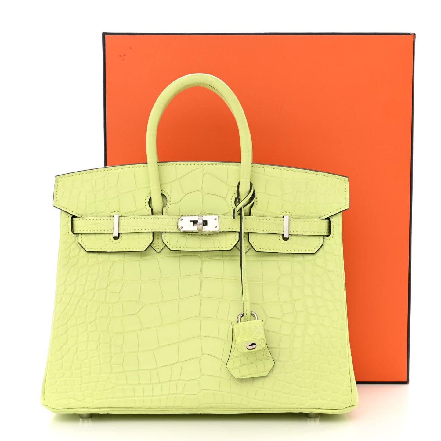 Matte Alligator Birkin 25 Jaune Bourgeon