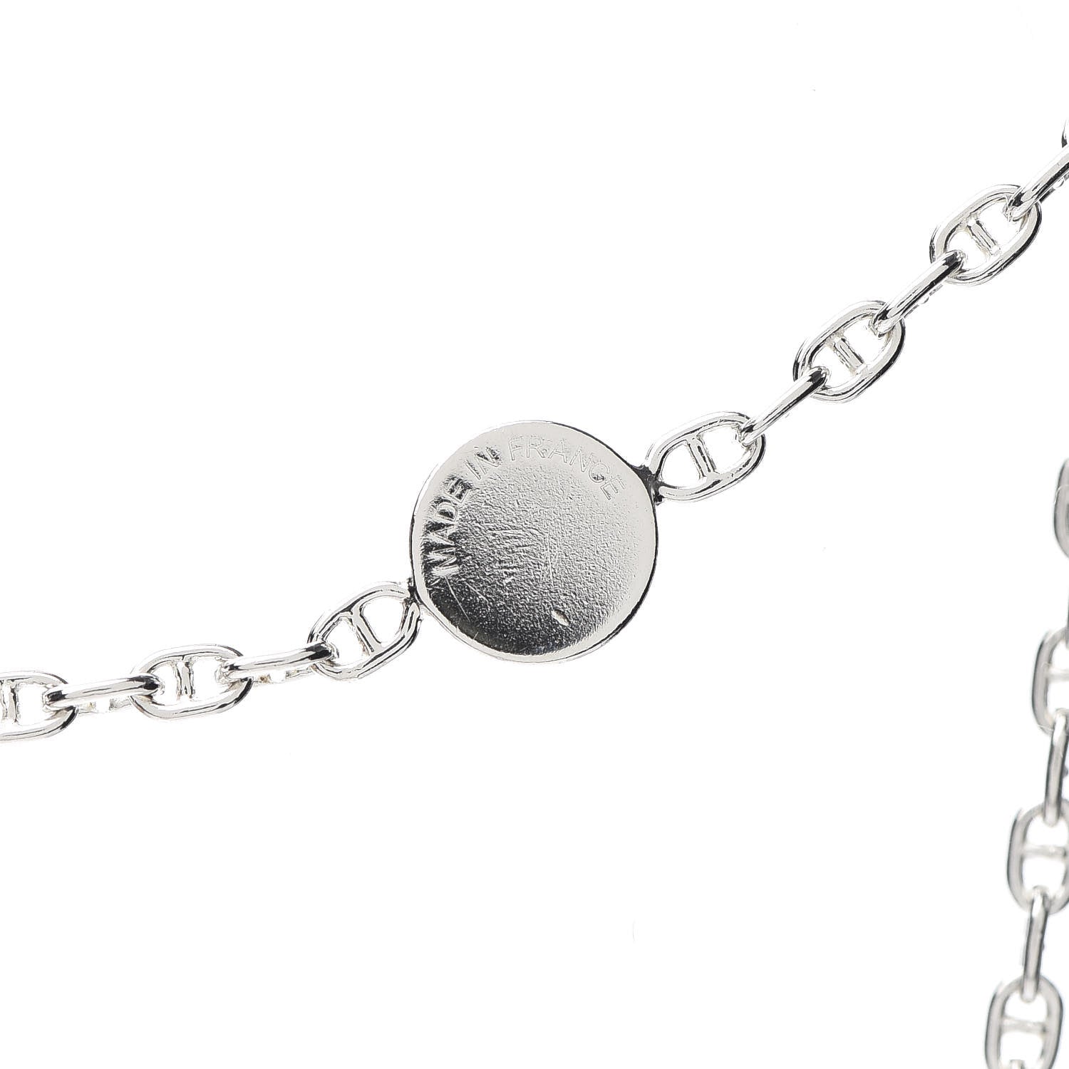 Hermes Sterling Silver Chaine D'Ancre Clou de Selle Necklace 6 of 6