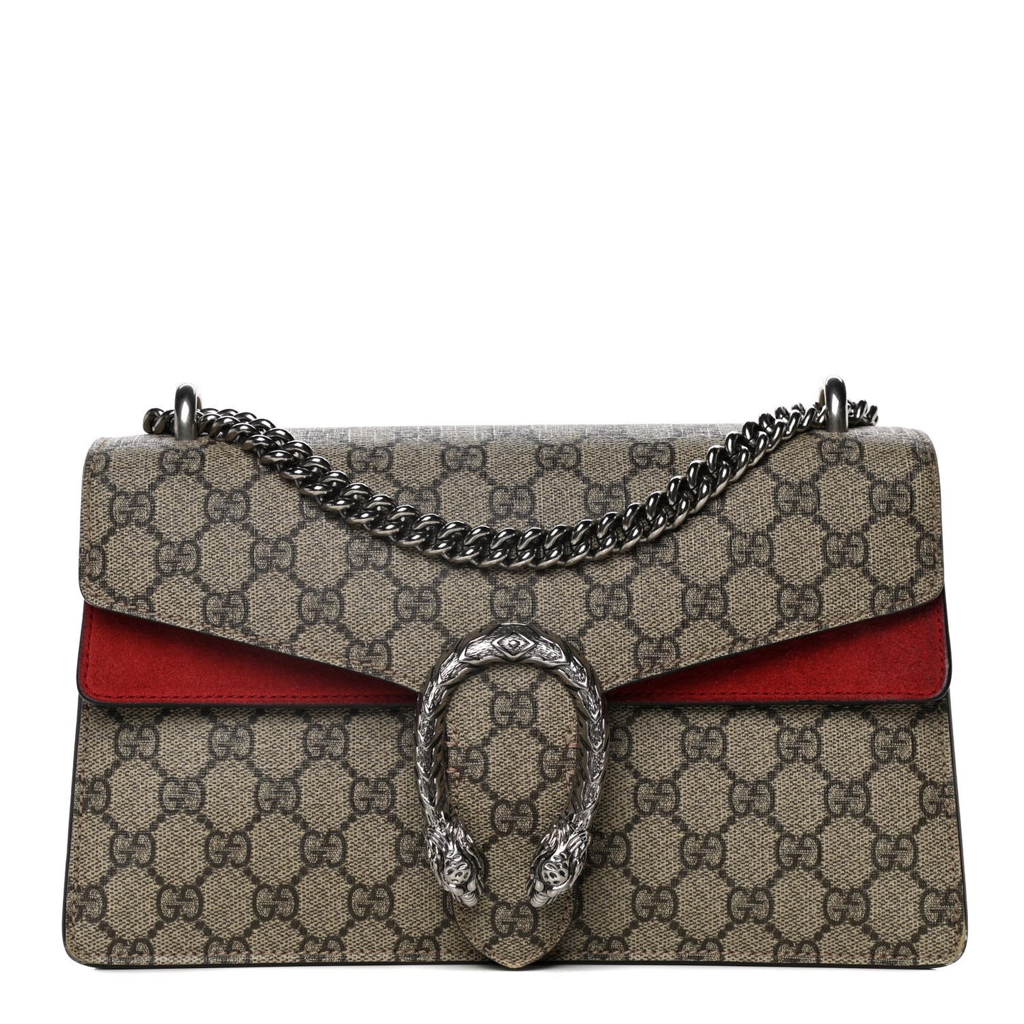 GG Supreme Monogram Small Dionysus Shoulder Bag Red