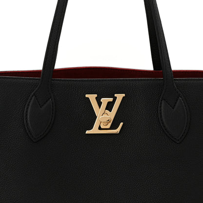Louis Vuitton Grained Calfskin Lockme Shopper Black 7 of 9