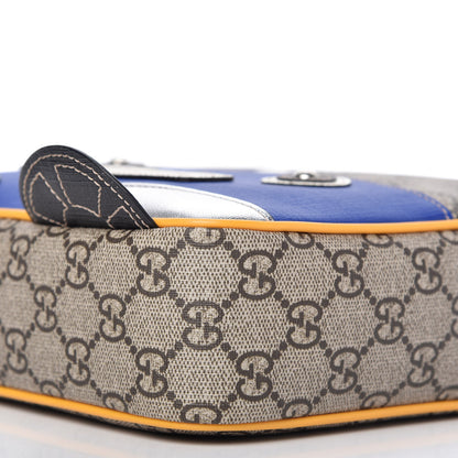 Gucci GG Supreme Monogram Kids Car Crossbody Bag Blue Yellow 7 of 10