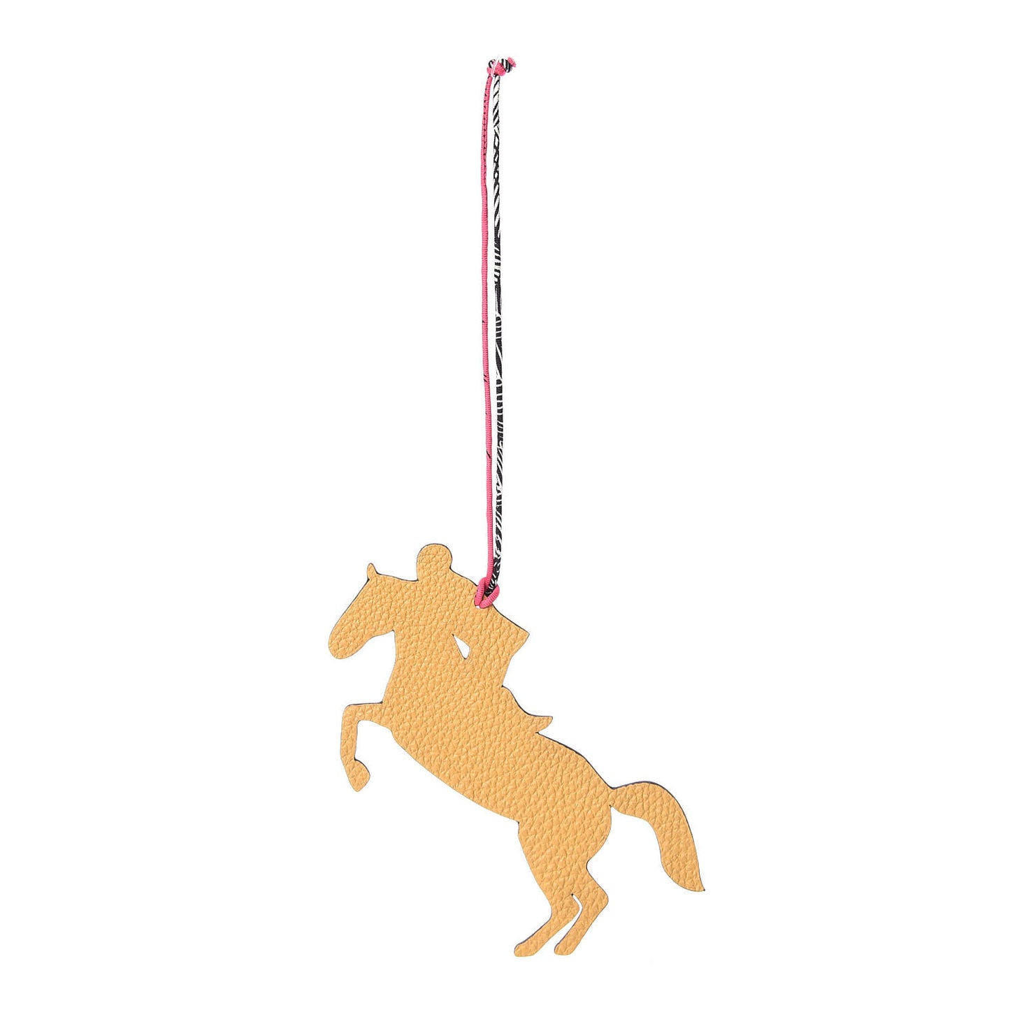 Epsom Togo Petit H Horse And Jockey Bag Charm Rose Confetti Curry