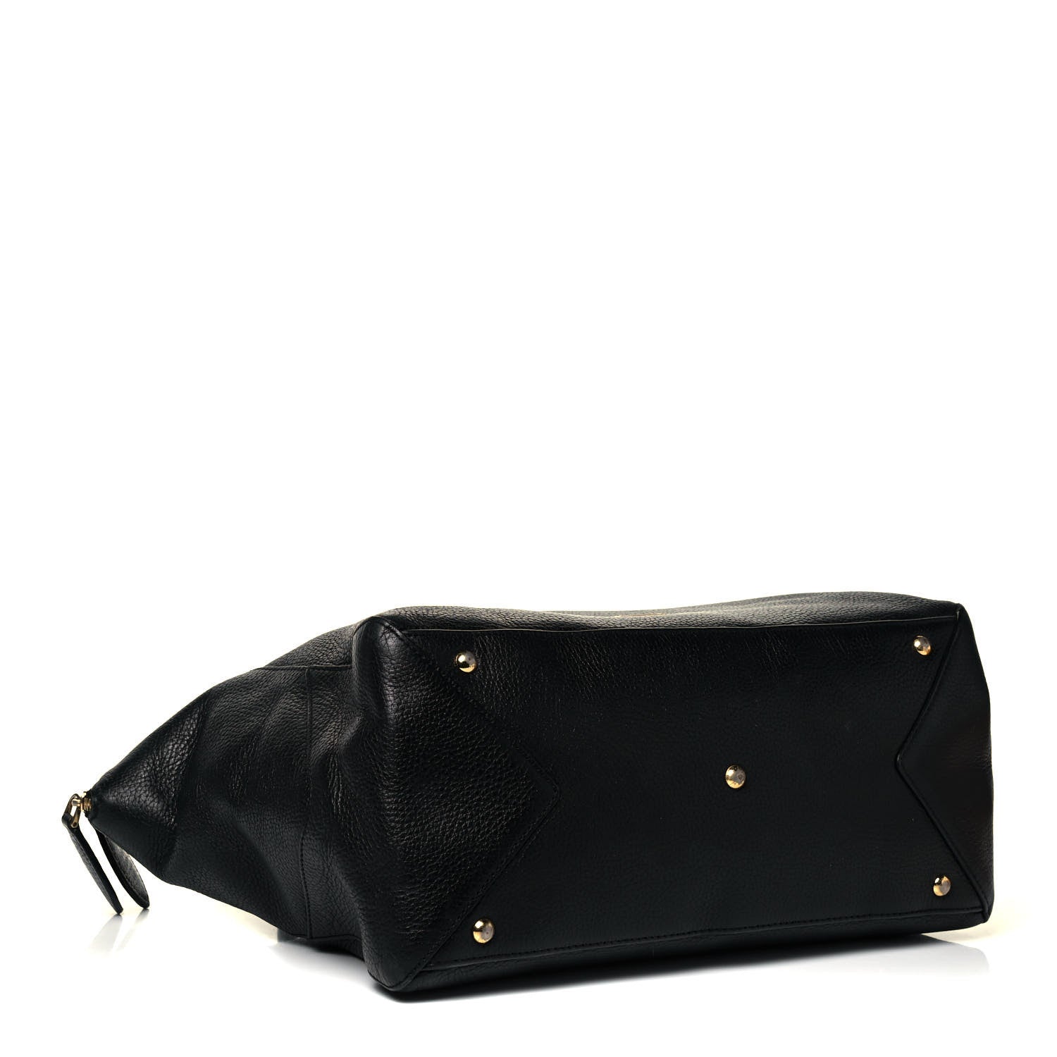 MCM Grained Calfskin Studded Satchel Black 4 of 9