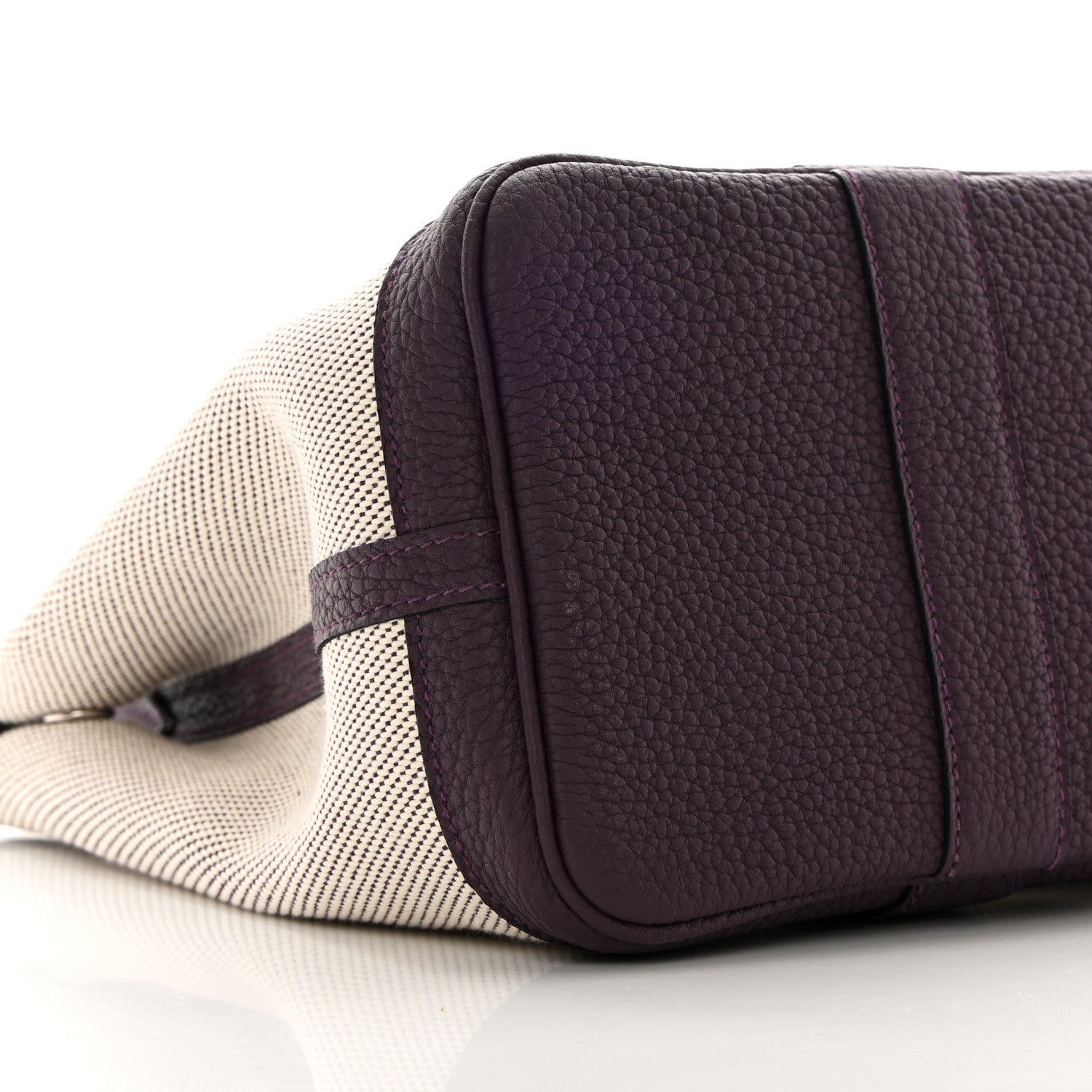 Hermes Twill H Negonda Garden Party 30 TPM Tote Ecru Cassis 9 of 11