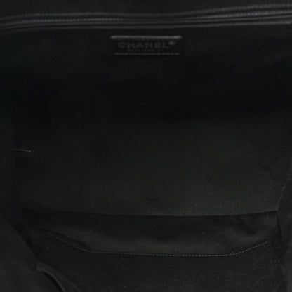 Chanel Grained Calfskin Large Coco Eyelets Shopping Tote Black 5 of 13