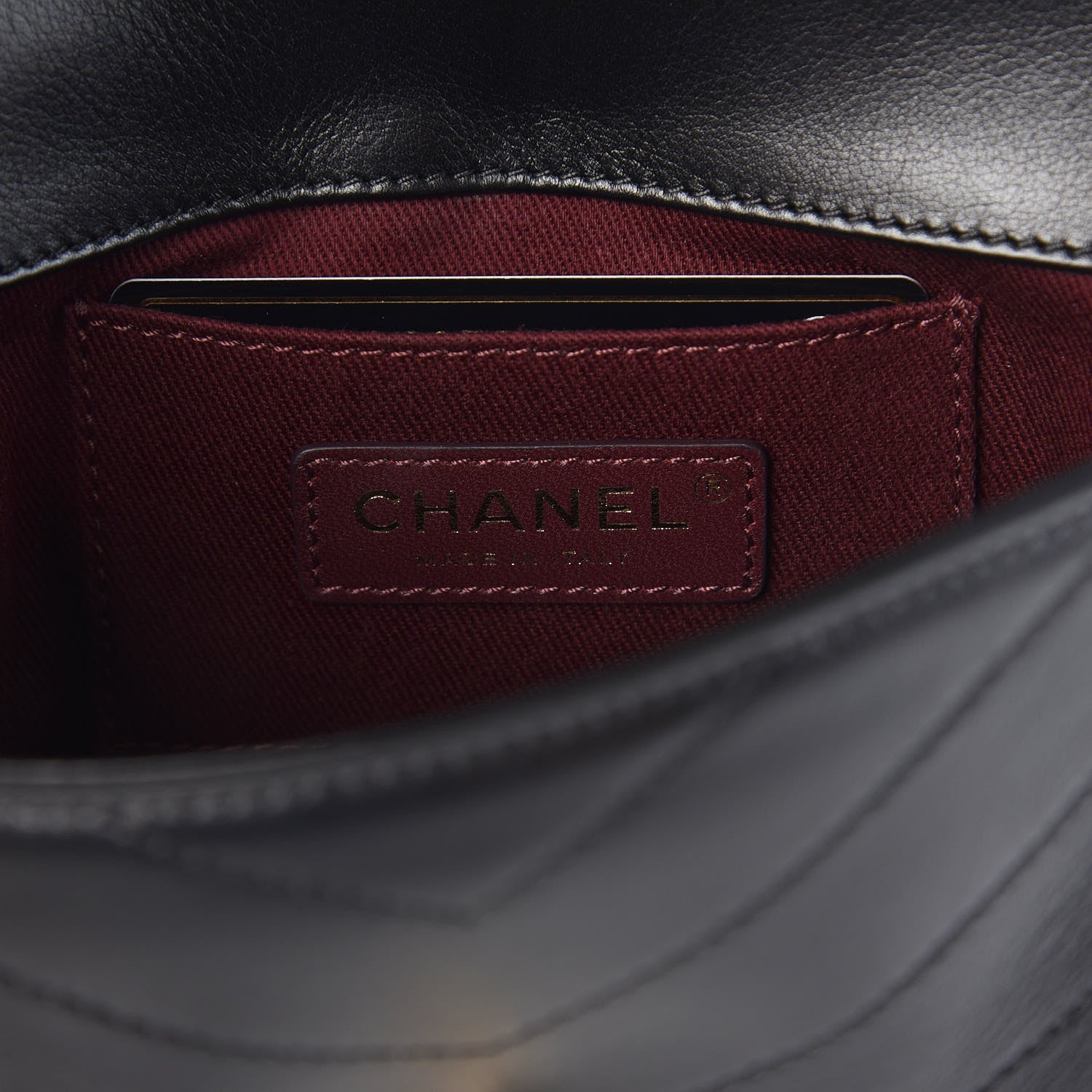 Chanel Calfskin Chevron Stitched Coco Waist Bag Black 6 of 8