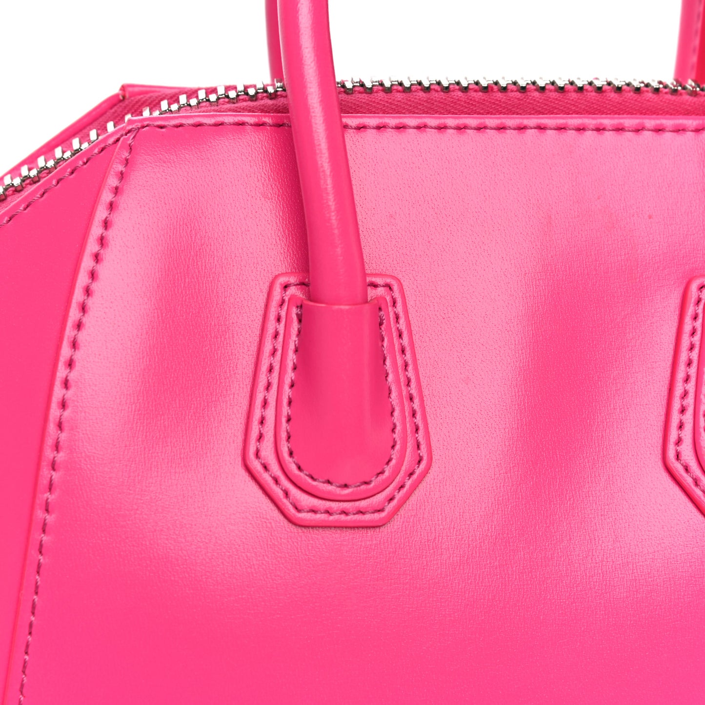 Shiny Lord Calfskin Mini Antigona Shocking Pink
