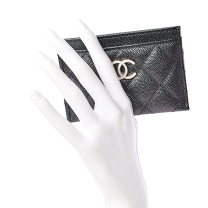Chanel Iridescent Caviar Quilted Card Holder Black 2 of 11