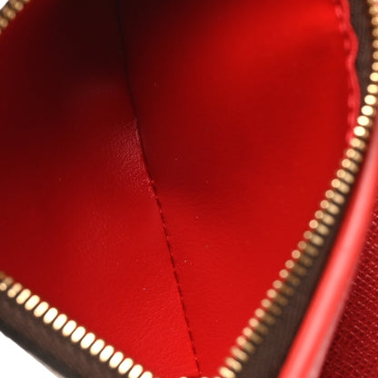 Louis Vuitton Damier Ebene Victorine Wallet Red 6 of 9