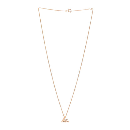 Louis Vuitton 18K Pink Gold Diamond Small LV Volt One Pendant Necklace 3 of 5