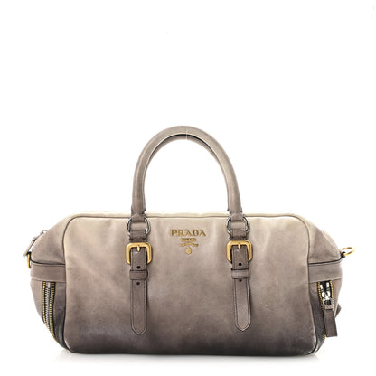 Prada Glace Calfskin Zippers Satchel  Ardesia Fumo 1 of 9