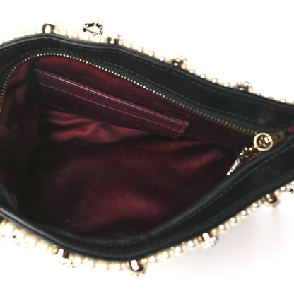 Chanel Lambskin Pearl Frame Shoulder Bag Black 5 of 10