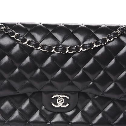 Chanel Lambskin Quilted Jumbo Double Flap Black 12 of 12