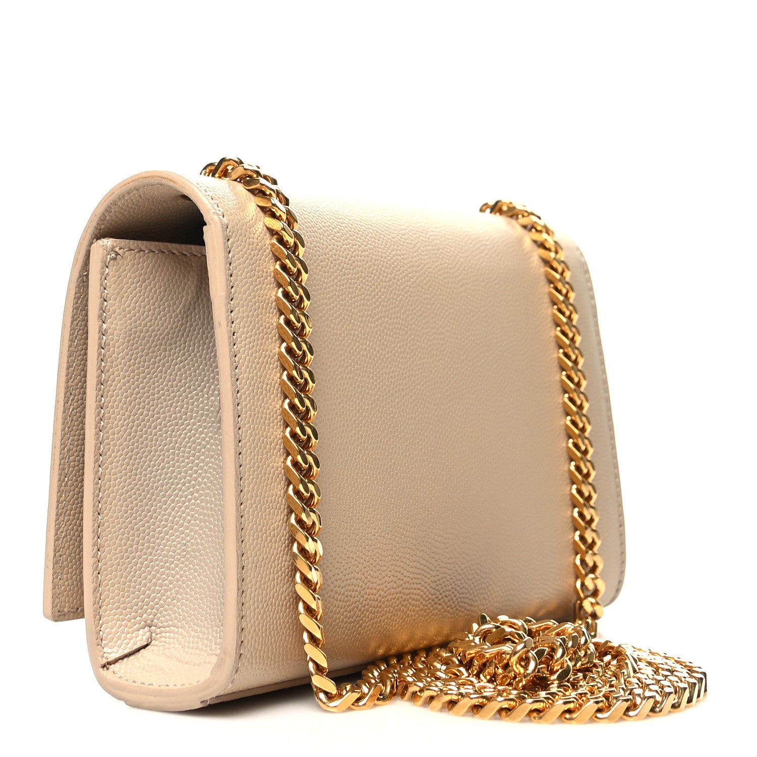Saint Laurent Grain De Poudre Small Monogram Kate Satchel Nude Powder 3 of 10