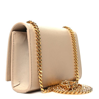 Saint Laurent Grain De Poudre Small Monogram Kate Satchel Nude Powder 3 of 10