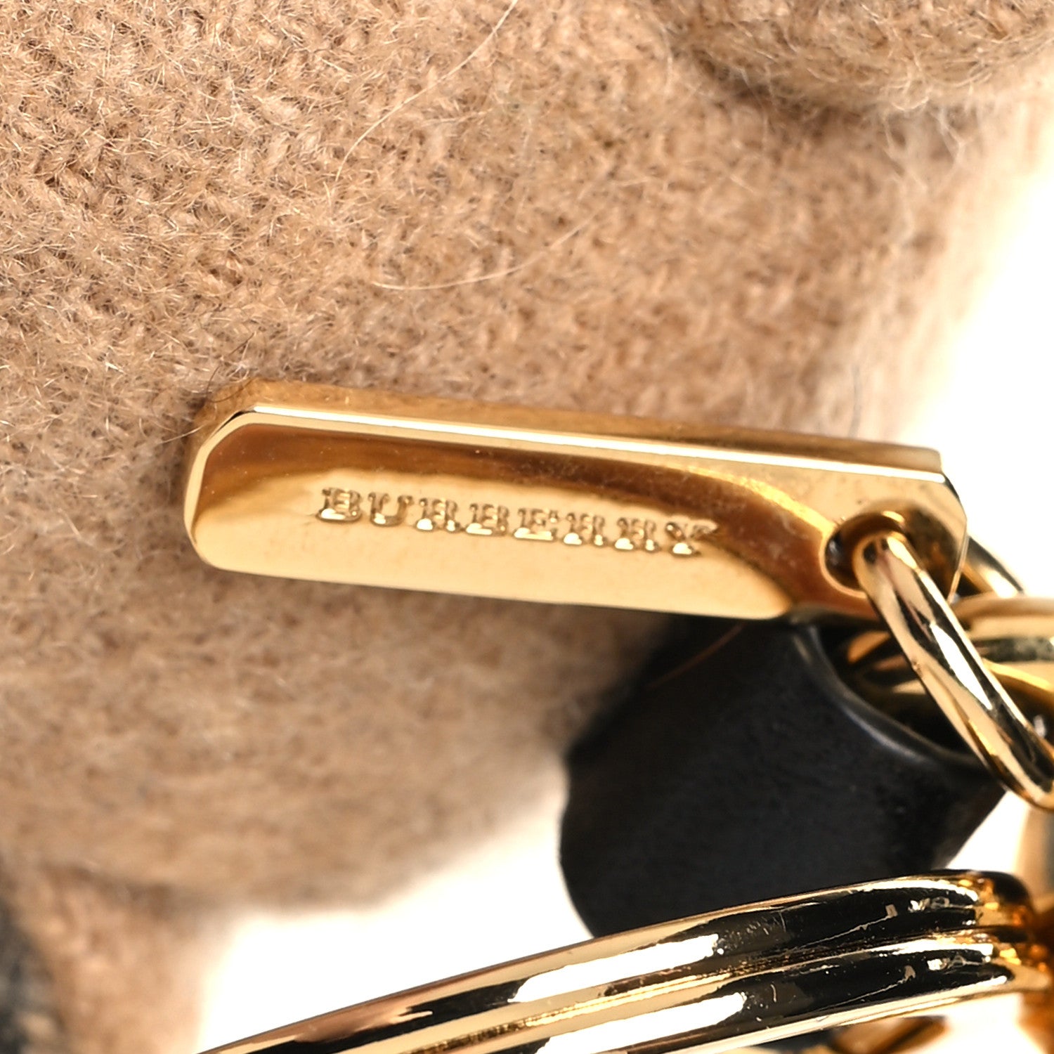 Burberry Cashmere Vintage Check Thomas Bear Bag Charm Camel 3 of 5