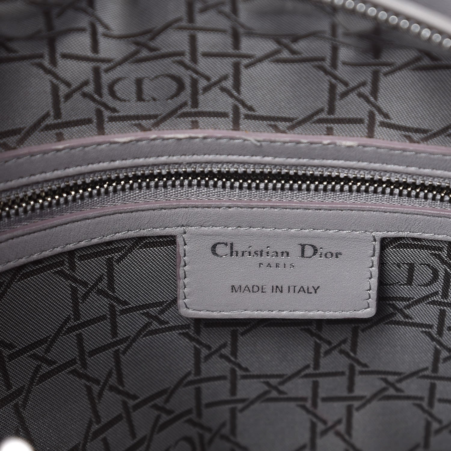Christian Dior Lambskin Cannage Large Lady Dior Light Grey 8 of 12