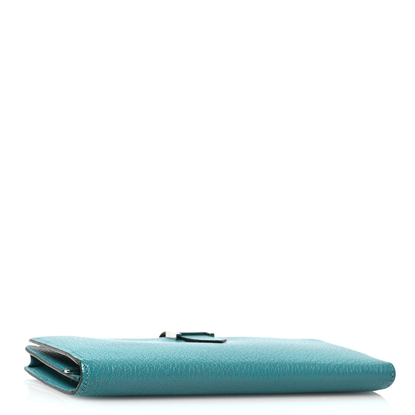 Chevre Mysore Bearn Gusset Wallet  Bleu Paon
