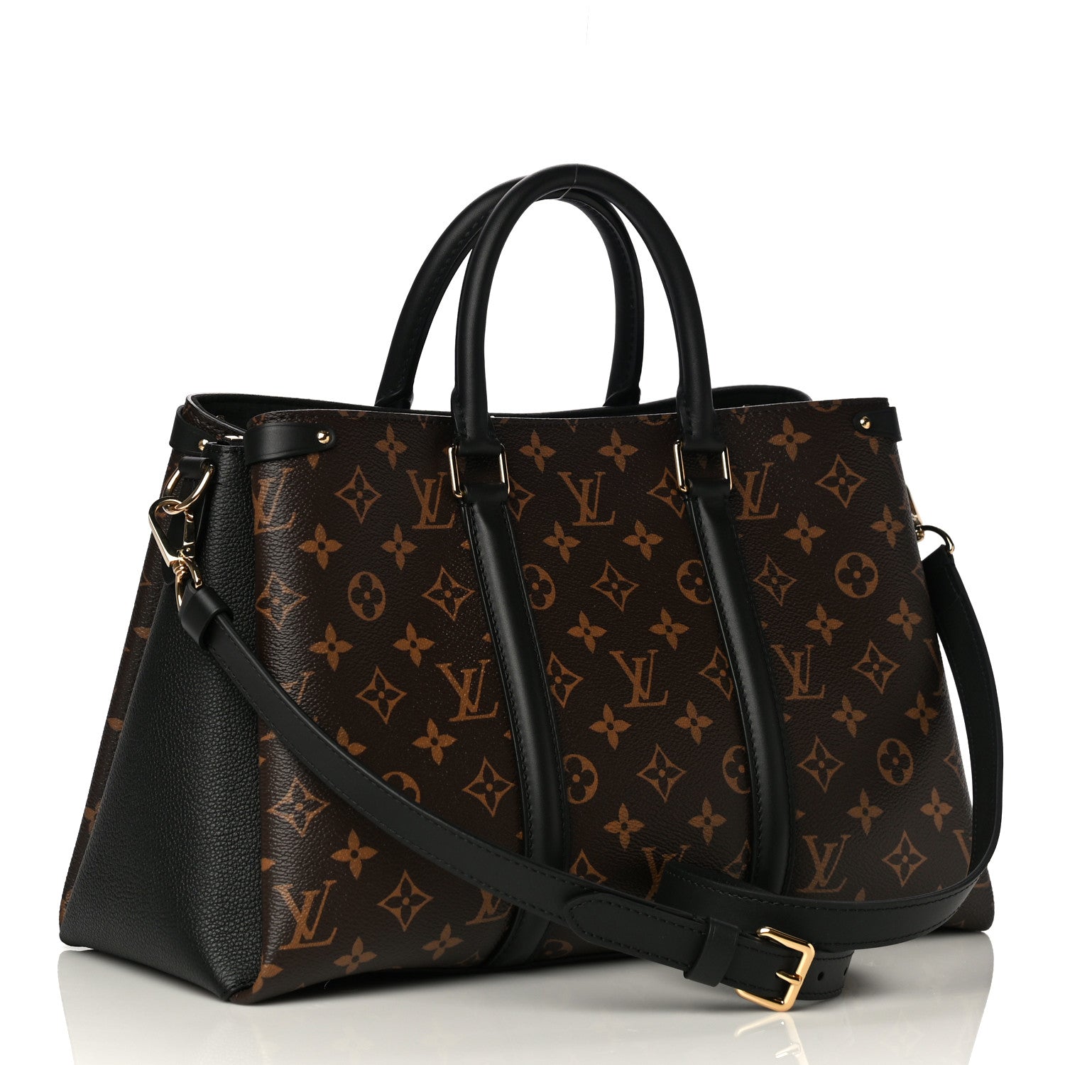 Louis Vuitton Monogram Soufflot MM Black 2 of 9