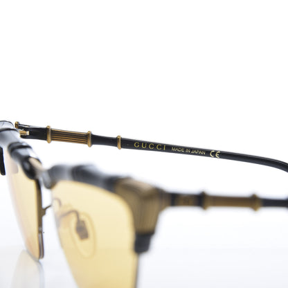 Gucci Acetate Metal Bamboo Sunglasses GG660S Black Yellow 5 of 7