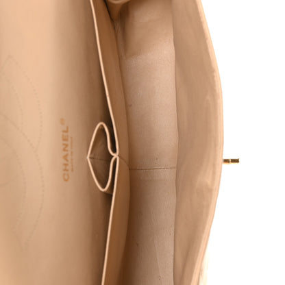 Chanel Lambskin Quilted Jumbo Double Flap Beige 5 of 10