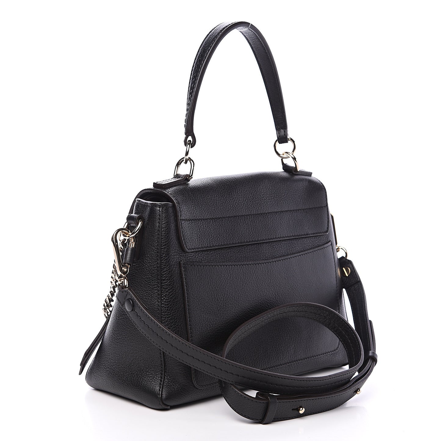 Calfskin Small Faye Day Shoulder Bag Black