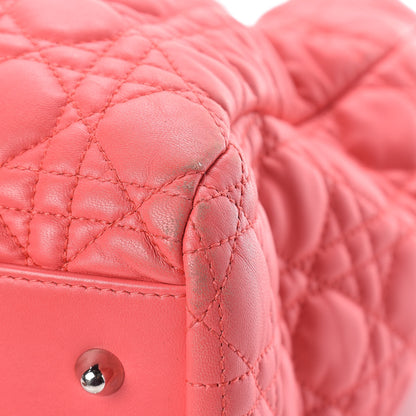 Christian Dior Lambskin Cannage Large Dior Soft Shopping Tote Coral 16 of 18