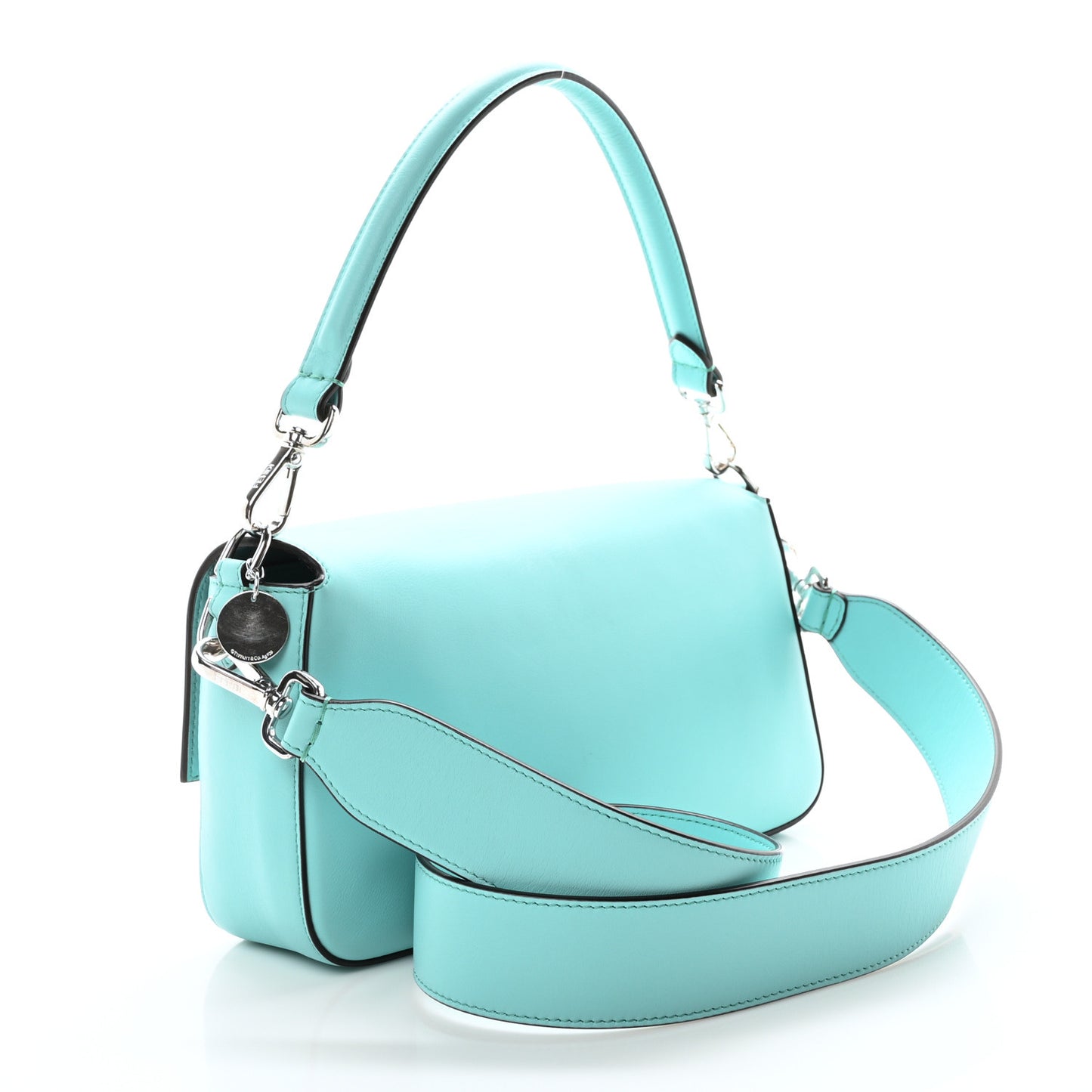 X TIFFANY Nappa Silver Baguette Blue Tiffany Silver