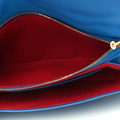 Louis Vuitton Lambskin Embossed Monogram Vuittamins Pochette Coussin Blue Red 5 of 11