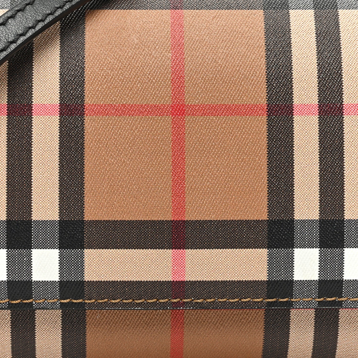 Burberry Vintage Check Henley Wallet On Chain Black 7 of 10