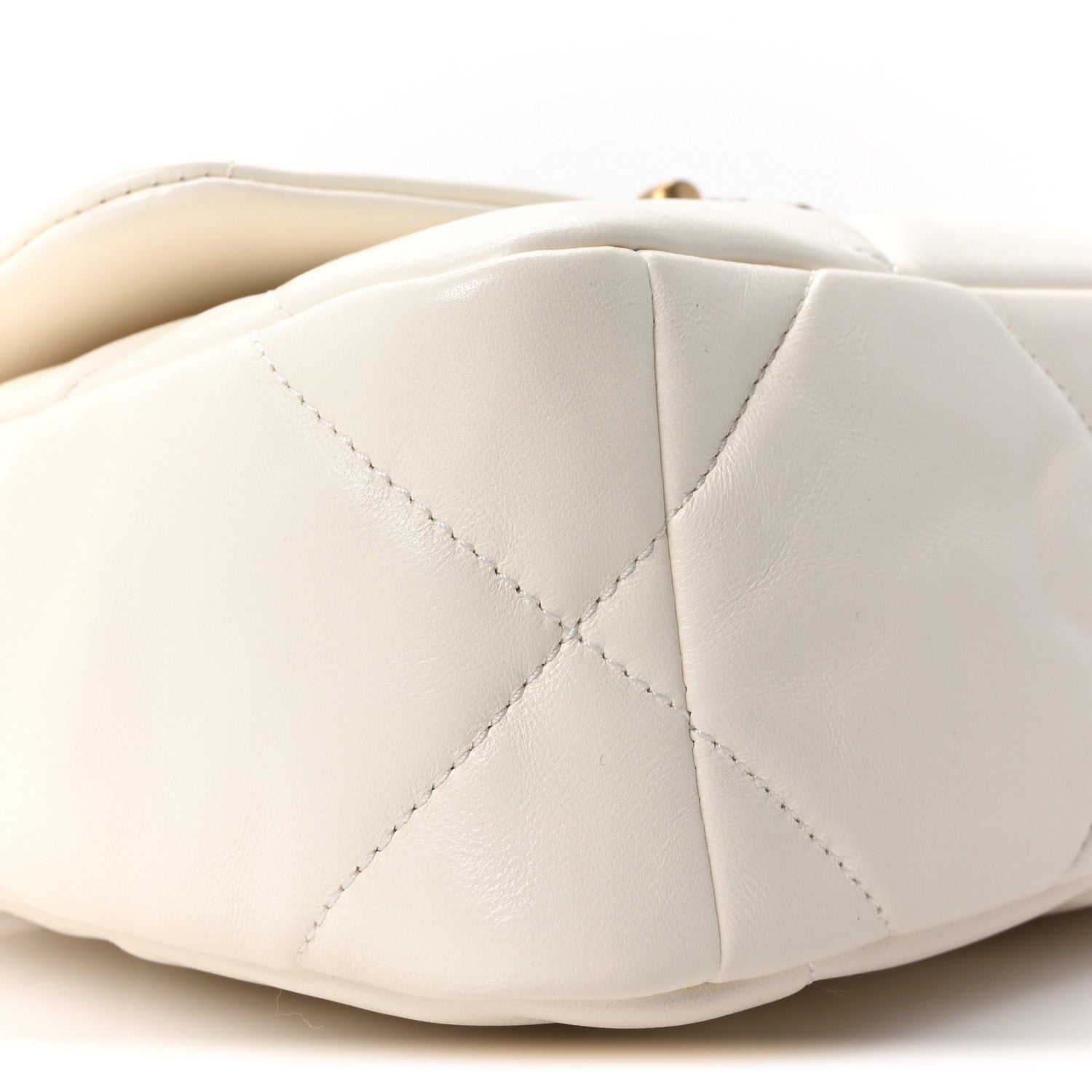 Chanel Lambskin Quilted Medium Chanel 19 Flap White 9 of 11