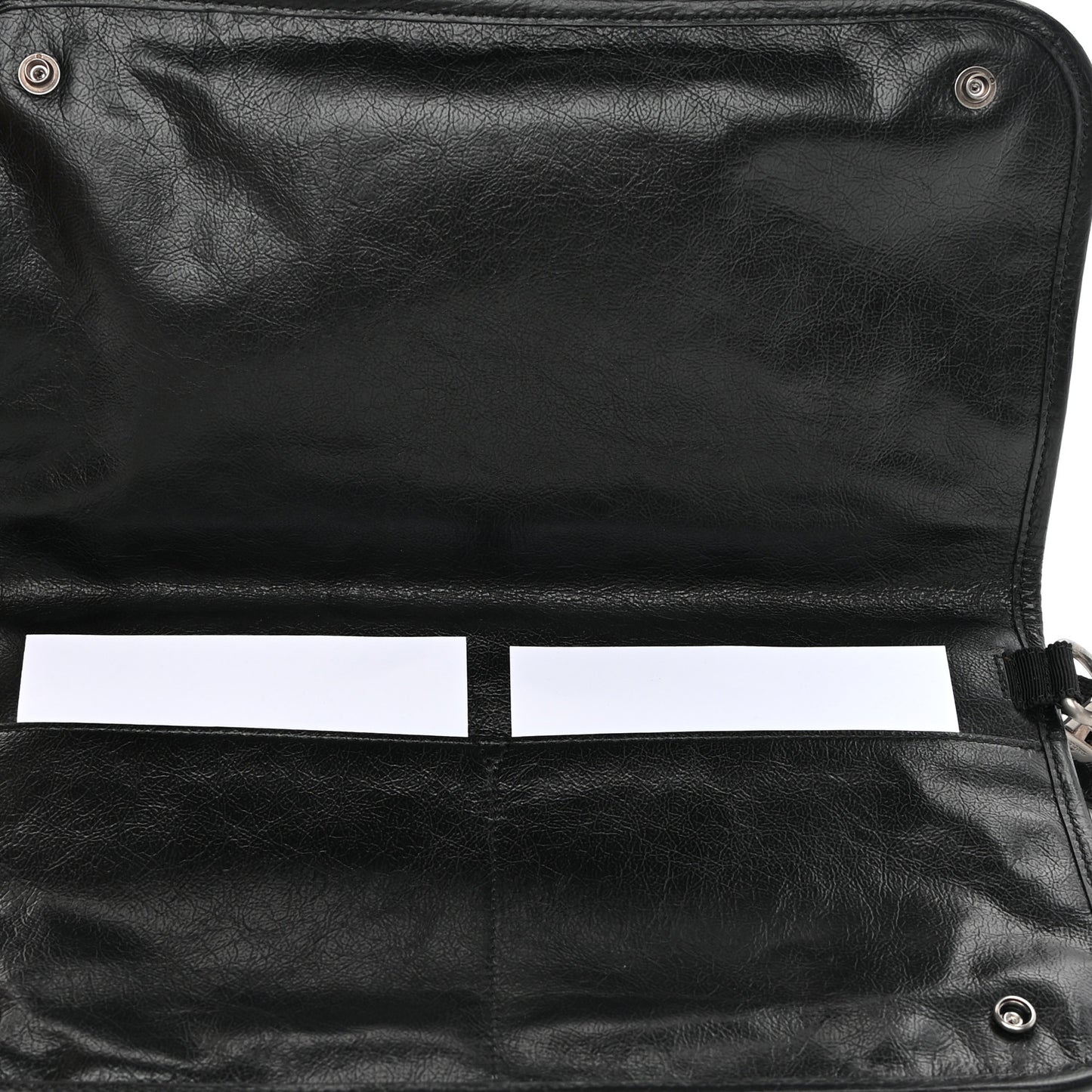 Fluffy Calfskin Morpheus Messenger Bag Black