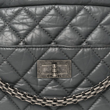 Chanel Aged Calfskin Quilted Medium Reissue Camera Case Grey 7 of 10