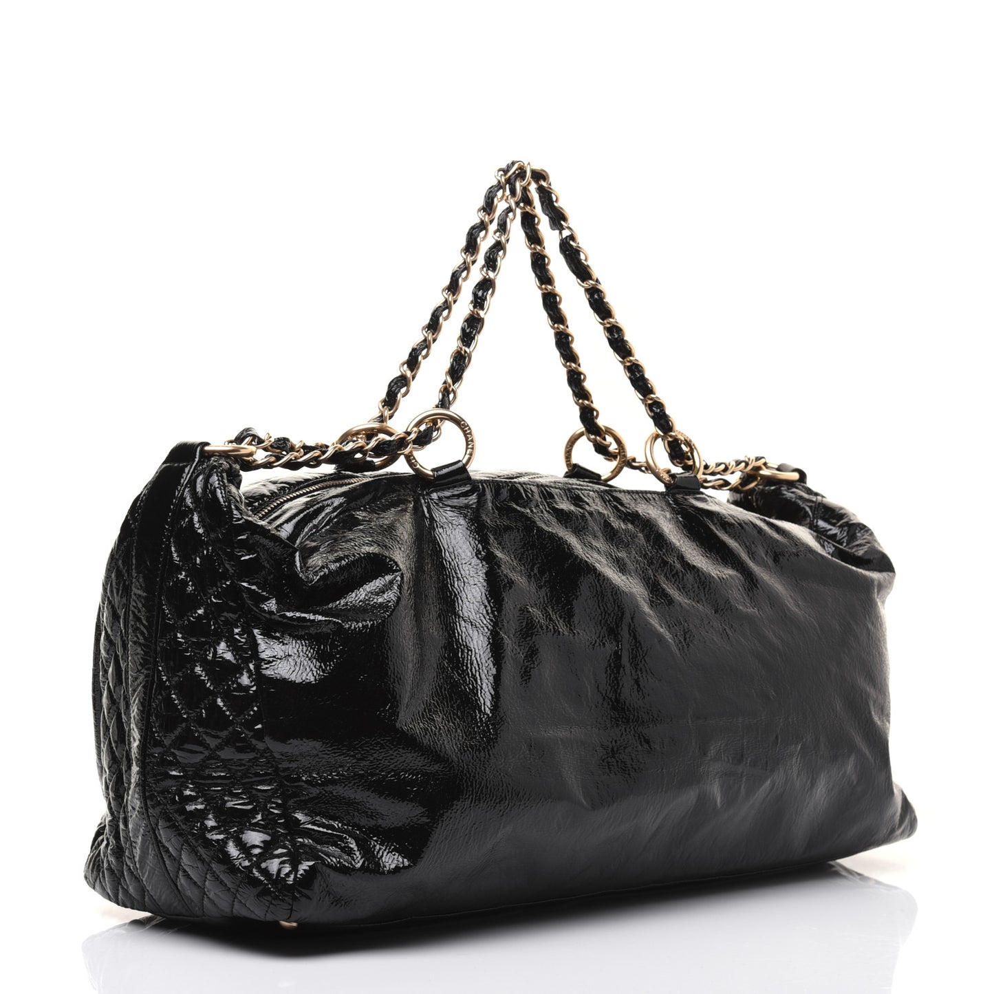 Vinyl Rock and Chain Bowler Black