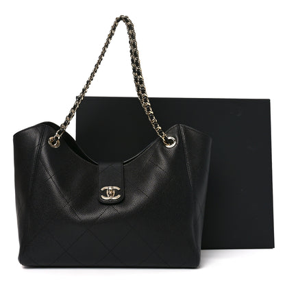 Chanel Grained Calfskin Large Shopping Bag Black 12 of 12