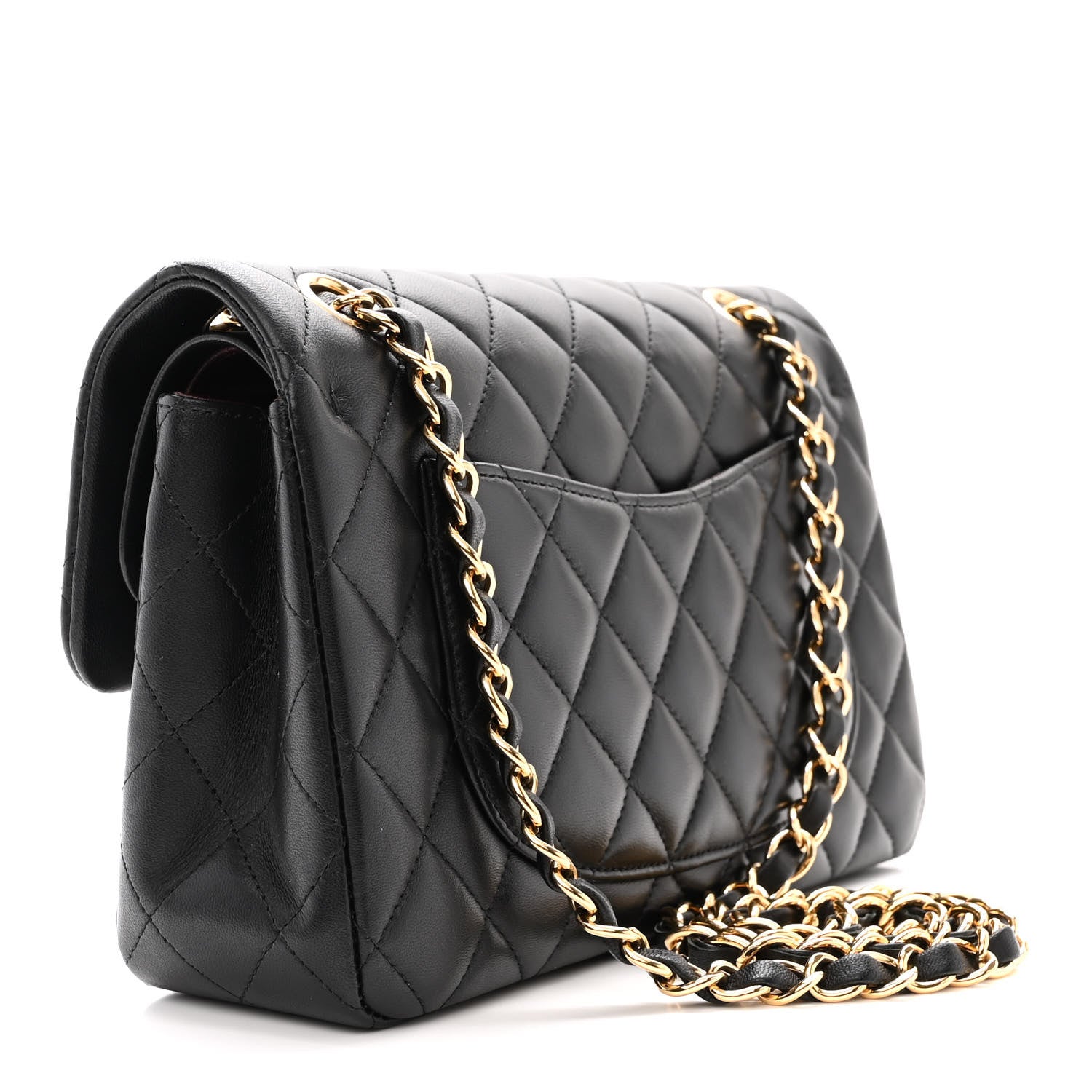 Chanel Lambskin Quilted Small Double Flap Black 3 of 12