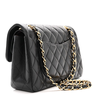 Chanel Lambskin Quilted Small Double Flap Black 3 of 12