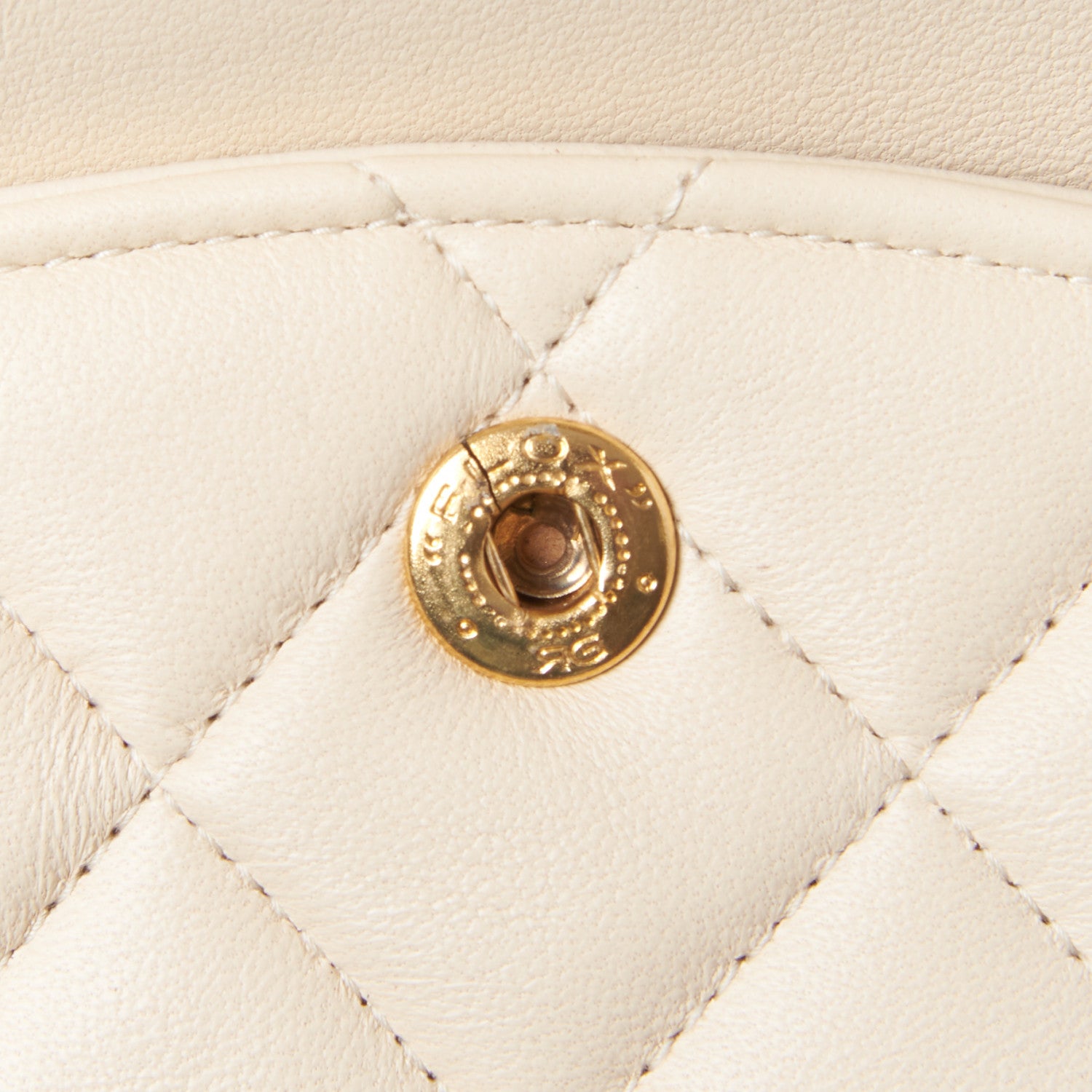 Chanel Lambskin Quilted Medium Double Flap Light Beige 11 of 11