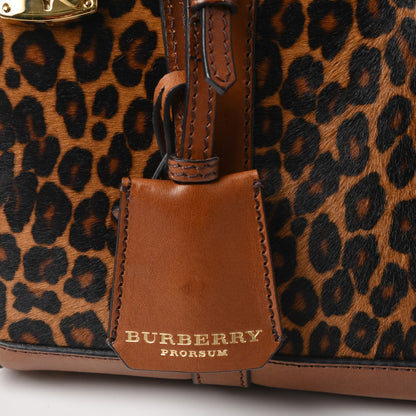 Burberry Leopard Ponyskin House Check Calfskin Boston Tan 11 of 13