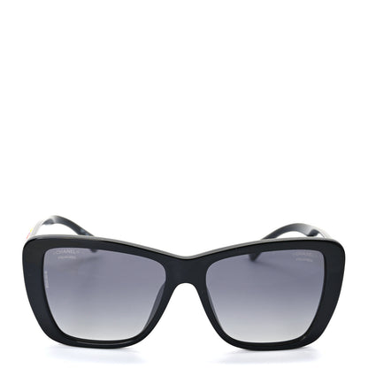 Chanel Acetate Polarized Butterfly Sunglasses 71548A Black 2 of 9