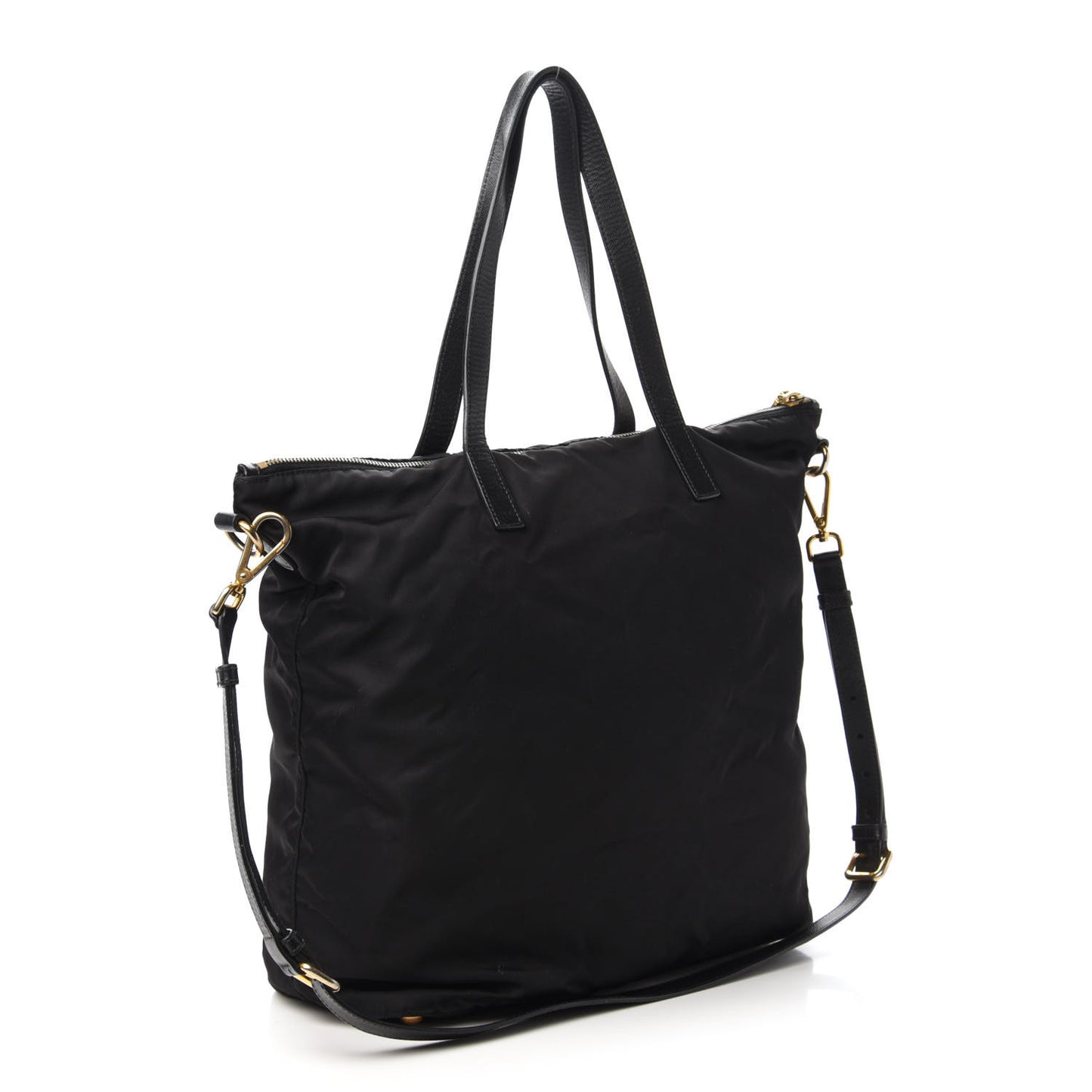 Tessuto Nylon Saffiano Tote Black