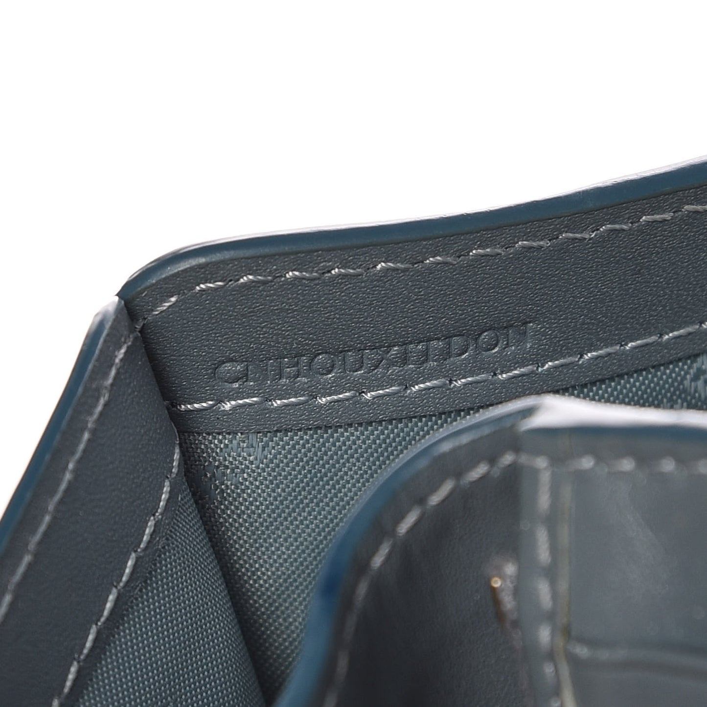 Calfskin Haymarket Check Medium Cowley Flap Wallet Eucalyptus Grey