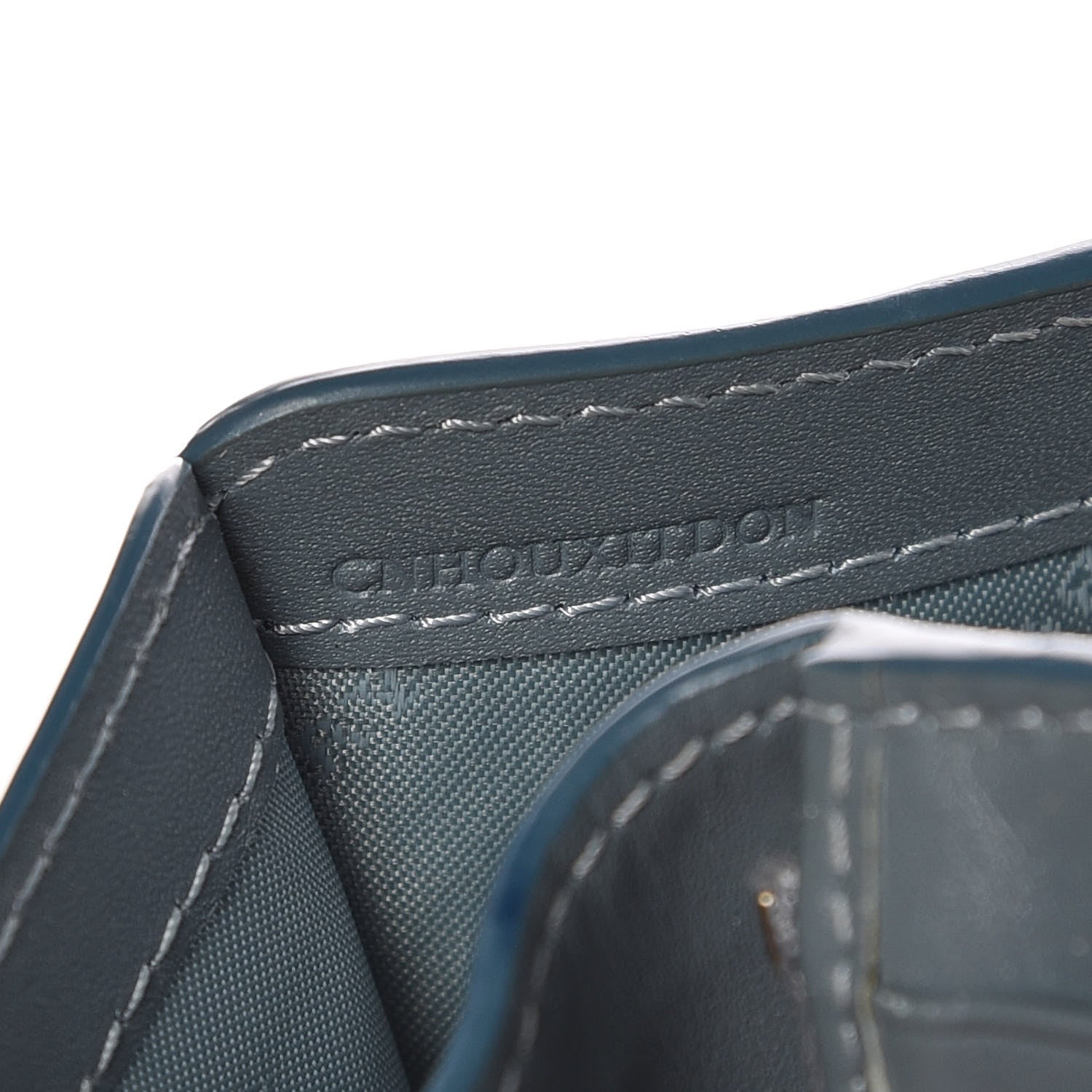Burberry Calfskin Haymarket Check Medium Cowley Flap Wallet Eucalyptus Grey 7 of 11