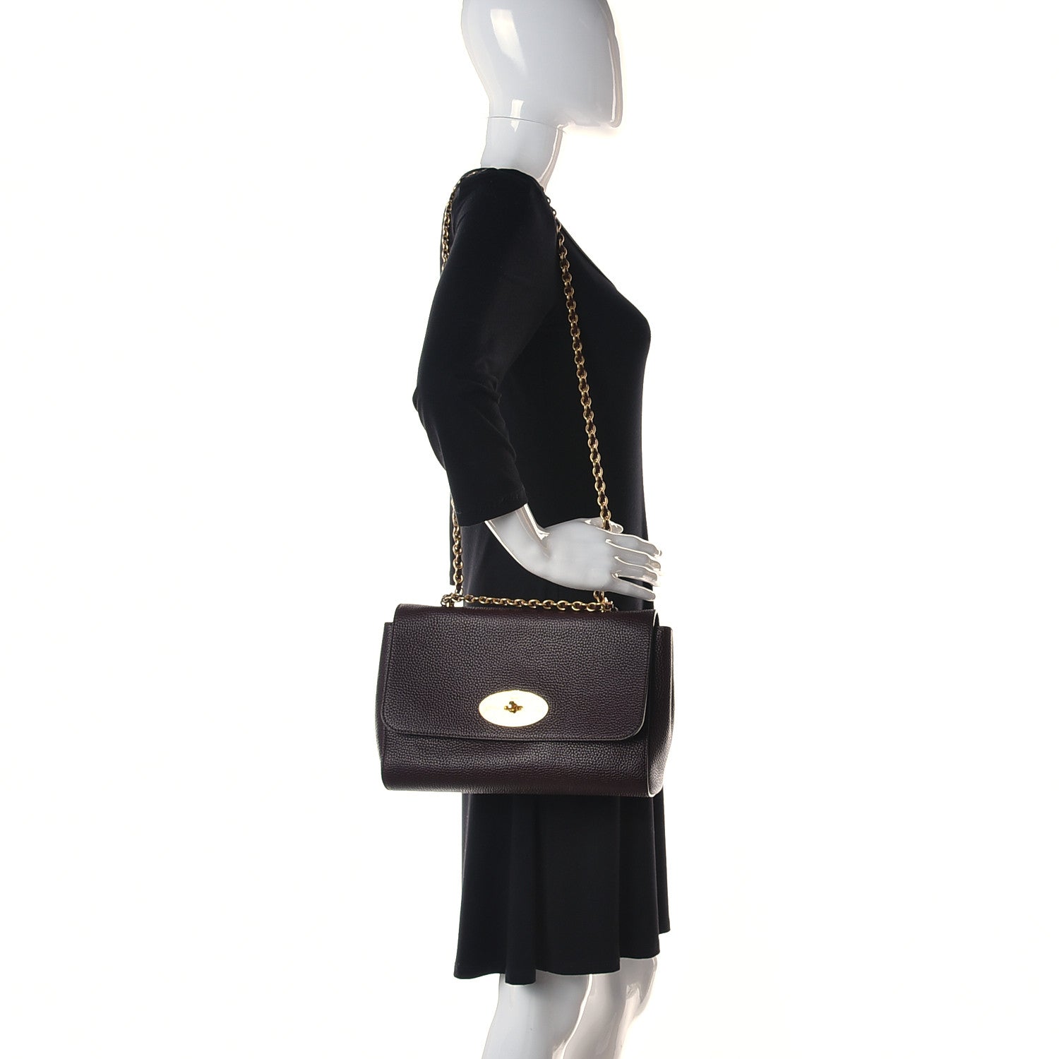 Mulberry Glossy Goatskin Medium Lily Oxblood 2 of 18