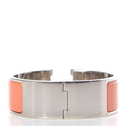Hermes Enamel Wide Clic Clac H Bracelet PM Peach Melba 3 of 4