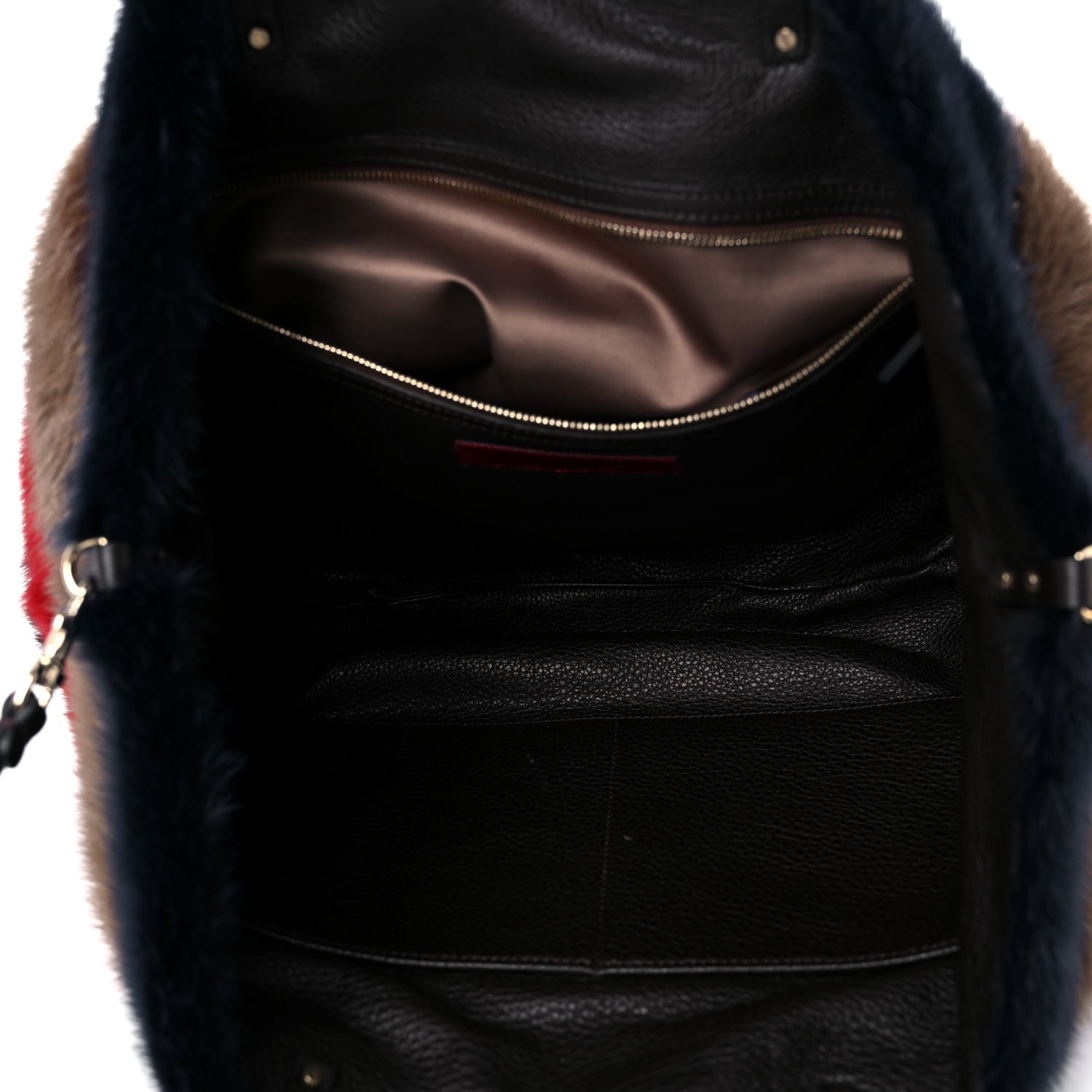Valentino Garavani Mink Fur Rockstud Large Tote Multicolor 4 of 11