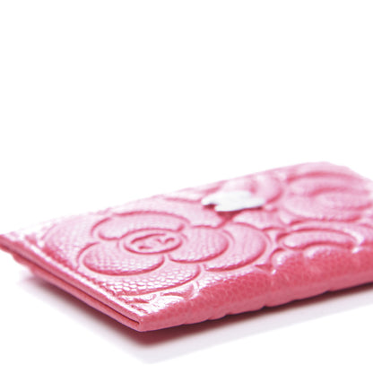 Chanel Caviar Camellia Embossed Card Holder Pink 9 of 11