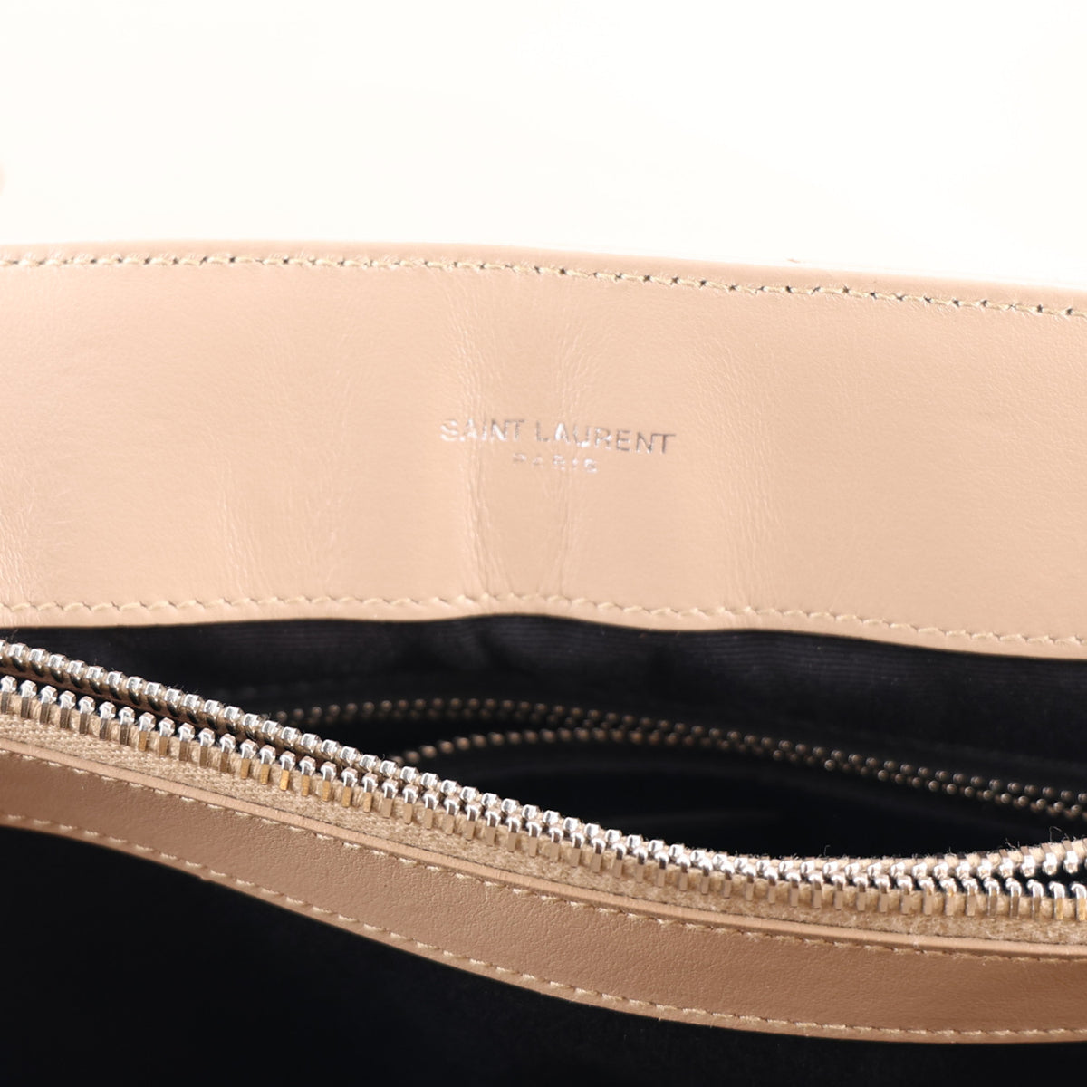 Calfskin Y Quilted Monogram Medium Loulou Chain Satchel Nude Powder