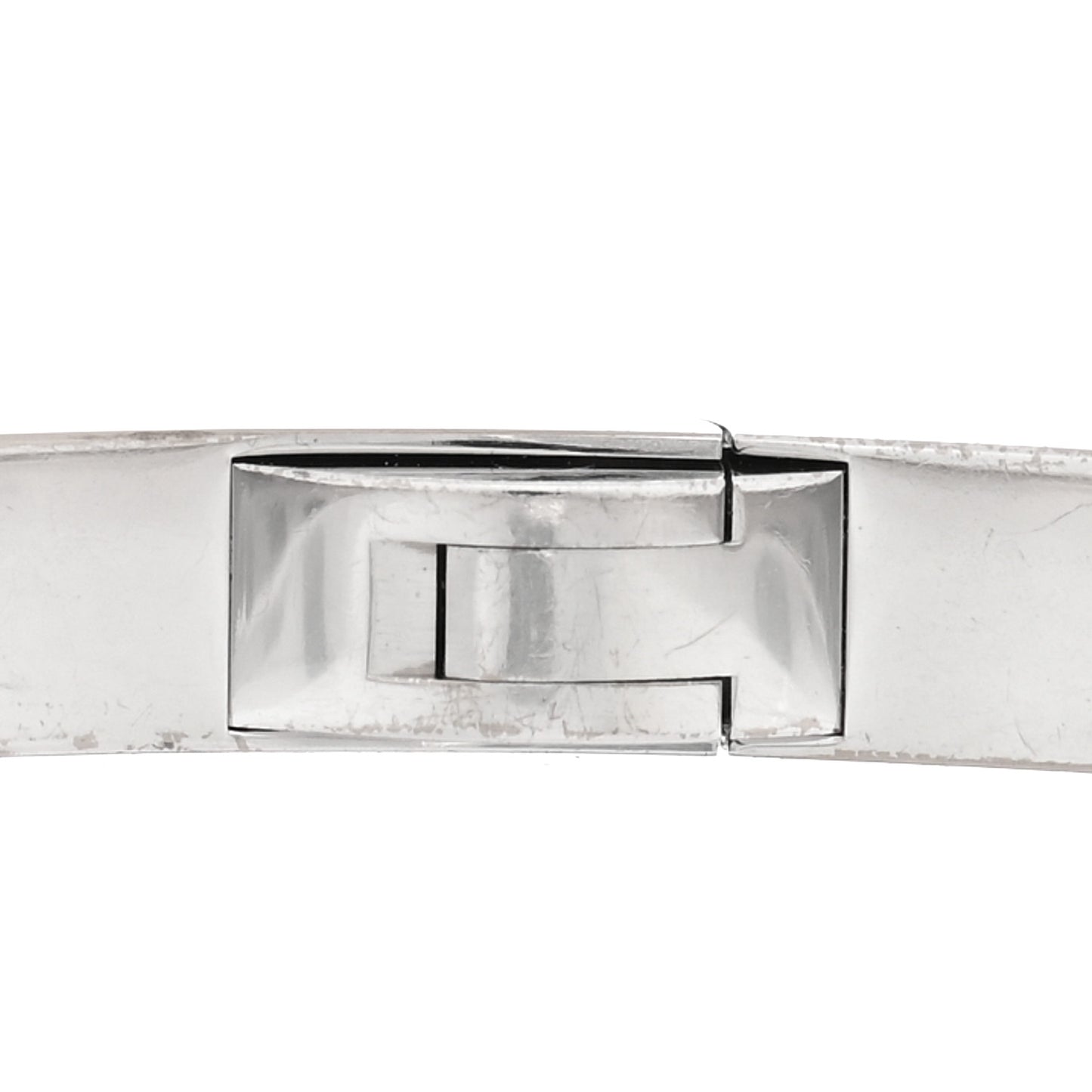 18K White Gold Diamond Small LOVE Paved Bracelet 16