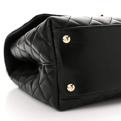 Chanel Caviar Quilted Small Coco Handle Flap Black 9 of 11